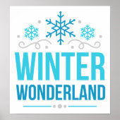 Festive winter wonderland words decor ポスター (正面)