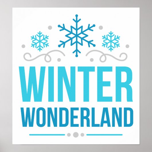 Festive winter wonderland words decor ポスター (正面)