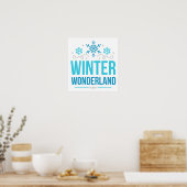Festive winter wonderland words decor ポスター (キッチン)