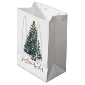 Festive Wishes. Christmas tree ミディアムペーパーバッグ (正面アングル)