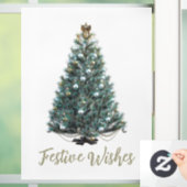Festive Wishes. Christmas tree design ウィンドウサイン (ホーム)