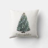 Festive Wishes. Christmas tree design クッション (裏面)