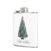 Festive Wishes. Christmas tree design フラスク (左)