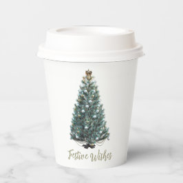 Festive Wishes. Christmas tree design 紙コップ