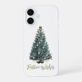 Festive Wishes. Christmas tree design iPhone 16ケース