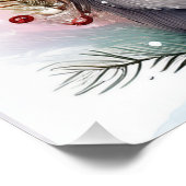 Festive Woodland Animal Family Merry Christmas ポスター (コーナー)