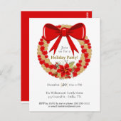 Festive Wreath Holiday ポストカード (正面/裏面)