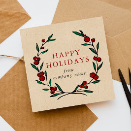 Festive Wreath Merry Christmas Happy シーズンカード