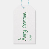 Festive Xmas Tree Pattern Red, Green & Gold ギフトタグ (裏面)