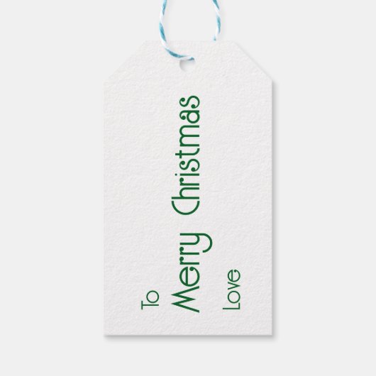 Festive Xmas Tree Pattern Red, Green & Gold ギフトタグ (裏面)