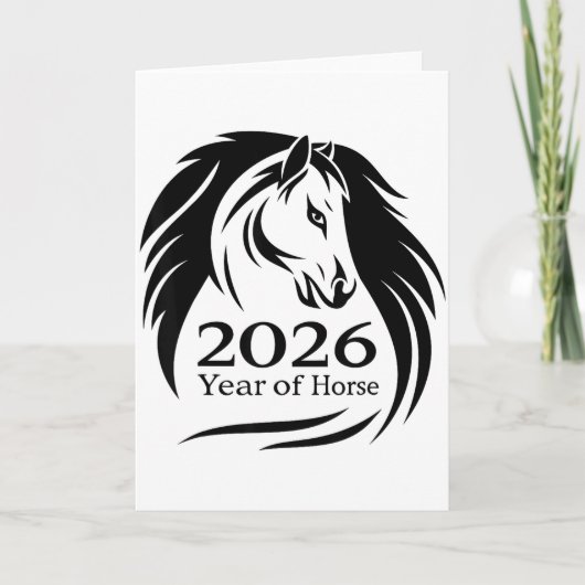 Festive Year Of The Fire Horse 2026 Chinese New Ye カード (正面)