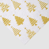 Festive Yellow and White Christmas Tree Pattern 薄葉紙 (詳細)