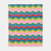Festive zigzag ribbon Fleece Blanket フリースブランケット (正面)