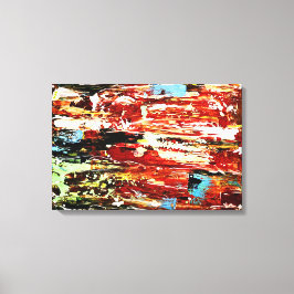 Festivité | Art abstrait coloré moderne キャンバスプリント