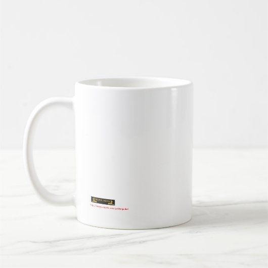 Festivusの棒はあなた自身の文字のおもしろいなユーモアのある加えます コーヒーマグカップ (左)