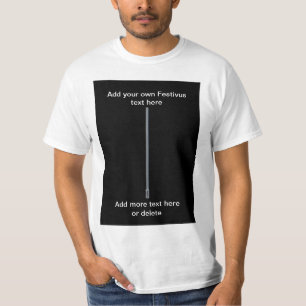 Festivusの棒はあなた自身の文字のおもしろいなユーモアのある加えます Tシャツ