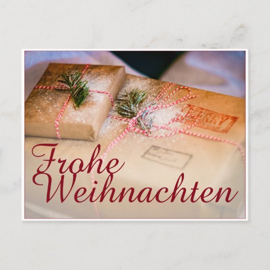 Festliche Geschenke als Weihnachtsmotiv シーズンポストカード (正面)