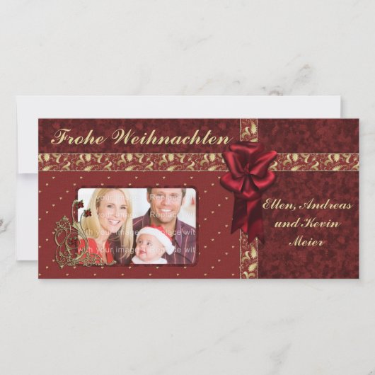 Festliches Weihnachtsのデザイン シーズンカード (正面)