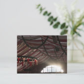 FESTZELT HIMMEL HAAGER HERBSTFEST BEI ABENDSONNE ポストカード (スタンド正面)