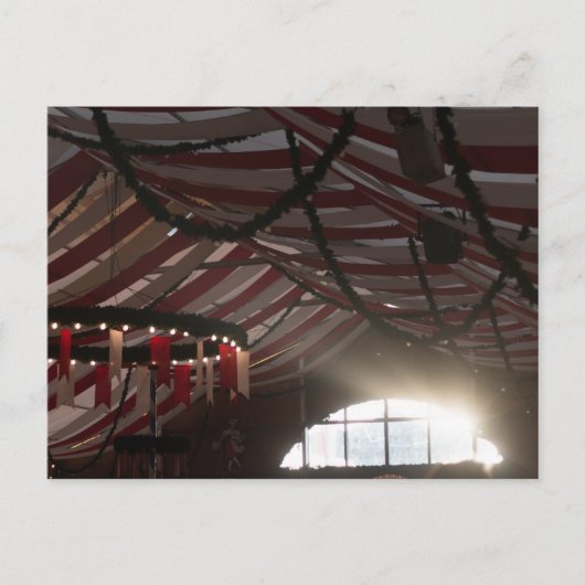 FESTZELT HIMMEL HAAGER HERBSTFEST BEI ABENDSONNE ポストカード (正面)