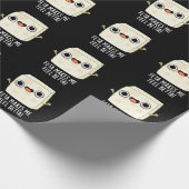 Feta Makes Me Fell Betta Funny Cheese Pun Dark BG ラッピングペーパー (角)