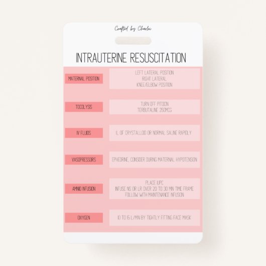 Fetal Monitoring Nurse Reference Badge バッジ (正面)