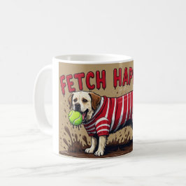 Fetch Happure犬ユーモアのあるのコーヒーカップ泥 コーヒーマグカップ