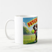 Fetch Happure犬ユーモアのあるのコーヒーカップ泥 コーヒーマグカップ (左)