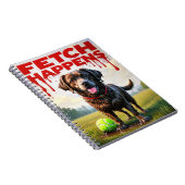 Fetch Occues犬のユーモアのあるスパイラルノート ノートブック (右側)