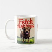 Fetch Occurs犬のユーモアのあるコーヒーカップのマグカップ