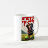Fetch Occurs犬のユーモアのあるコーヒーカップのマグカップ コーヒーマグカップ (正面右)