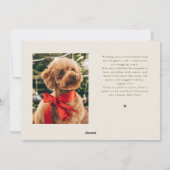 Fetching Christmas Cheer Cream Dog Photo シーズンカード (裏面)