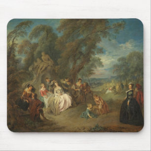 Fête Champêtre、c. 1730年(キャンバスの油) マウスパッド