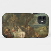 Fête Champêtre、c. 1730年(キャンバスの油) Case-Mate iPhoneケース (裏面(横))