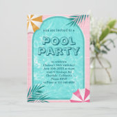 Fête d'anniversaire rose de Palm Springs Summer Po 招待状 (スタンド正面)