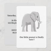 Fête de bienvenue du petit éléphant 招待状 (正面/裏面)