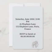 Fête de bienvenue du petit éléphant 招待状 (裏面)