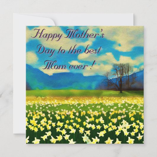 Fête des mères - Champ de jonquilles - peinture (正面)