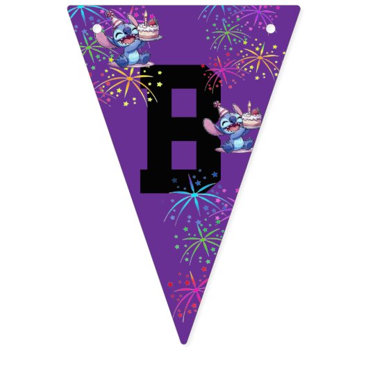 fête stitch  バンティングフラッグ (第3の旗)