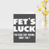 Fet's Luck You Read That Wrong Didn’t You Funny Ad カード (黄色い花)