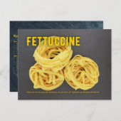 Fettuccine Italienisches Restaurant Rezept zutat ポストカード (正面/裏面)