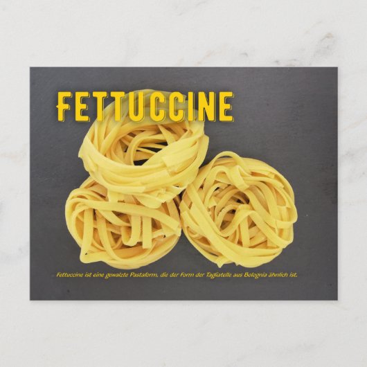 Fettuccine Italienisches Restaurant Rezept zutat ポストカード (正面)