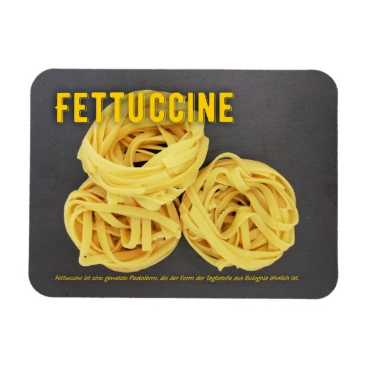 Fettuccine Italienisches Restaurant Rezept zutat  マグネット (横)