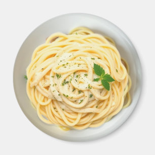 Fettuccini Alfredoリアルおもしろいフード マグネット