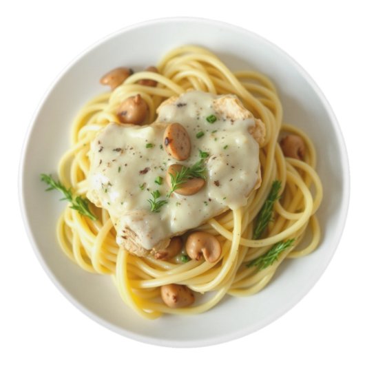 Fettuccini Alfredo Funny Food  セラミックノブ (正面)