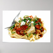 Fettuccini With Roasted Tomato And Basil ポスター (正面)