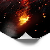  Feuer und Eis Poster | Abstrakte Kunst für modern ポスター (コーナー)