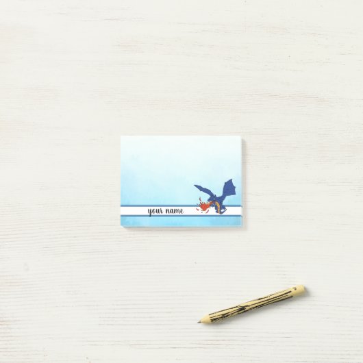 Feuerdrache , personalisiert ポストイット (デスク上)