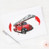 Feuerwehr 楕円形シール (封筒)