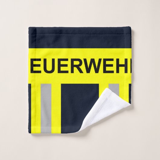 Feuerwehr Symbol Uniform Blau ウォッシュタオル (ウォッシュタオル)